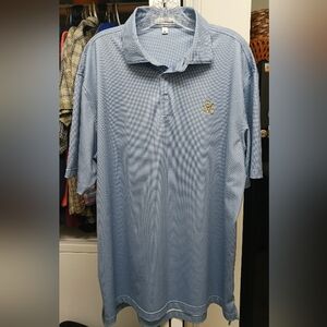 Peter Millar Sage Valley Golf Club Blue Men's Polo Shirt Size Large